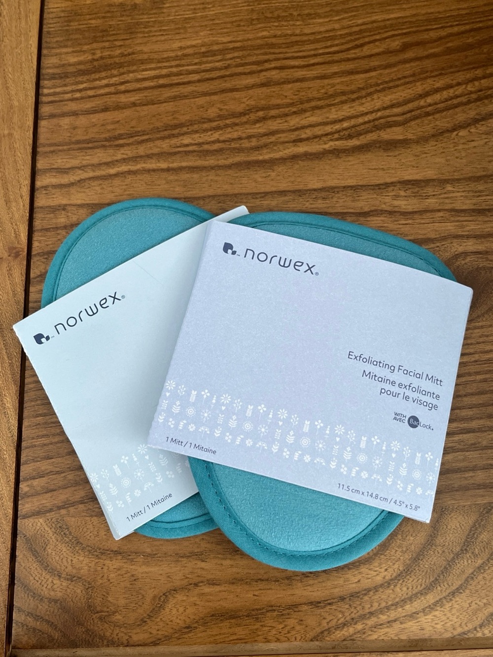 Norwex Facial Mitt Teal x 2